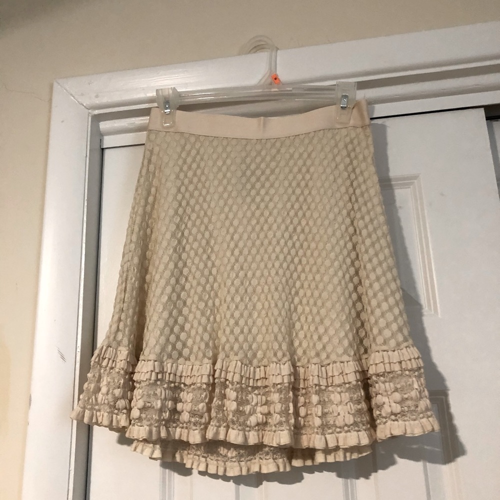 Max studio cream lace miniskirt